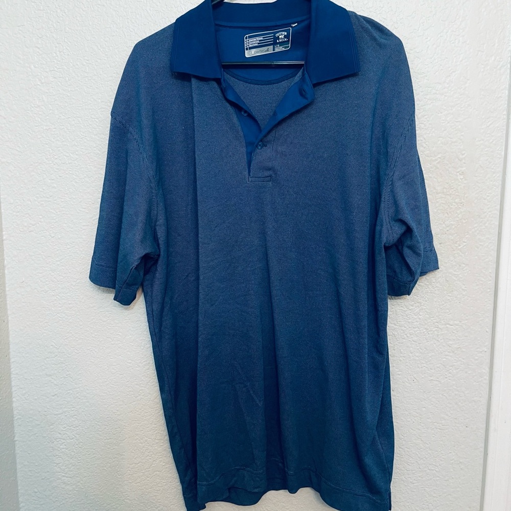 Cutter and Buck Moist Wickening Shirt Short Sleeve Mens Size LG